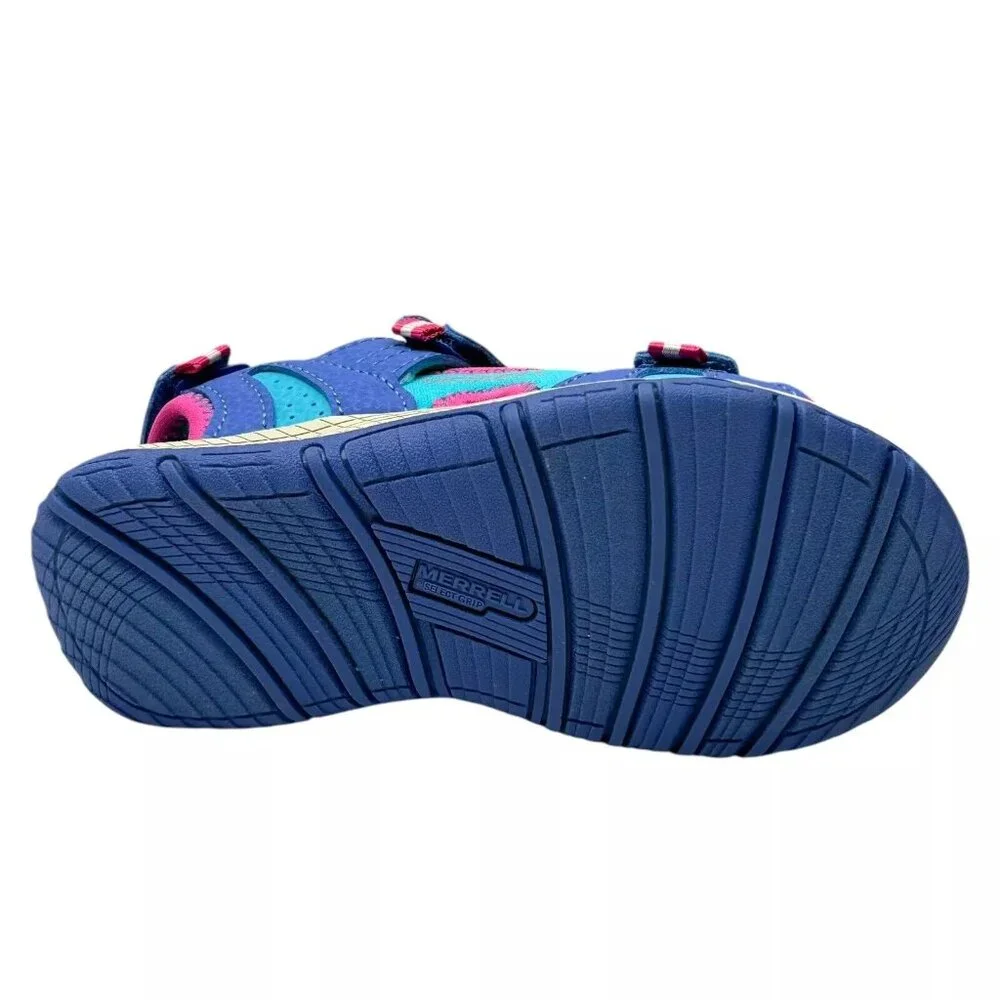 Merrell Toddler Girls Sport Sandal Size 10 Purple/Aqua Adjustable Strap Open Toe